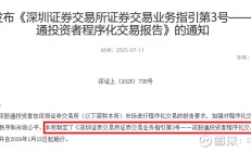 沪深北证券交易所发布程序化交易管理实施细则 推动程序化交易规范发展