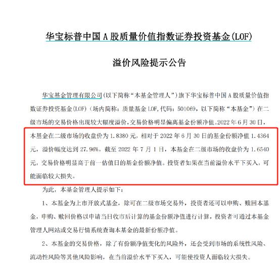 溢价风险爆发？这只基建工程LOF暴涨两天后突然跌停！多只产品连发风险警示